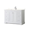 Custom image for White with Polished Chrome Trim / White Quartz / No Mirror