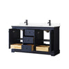 Custom image for Dark Blue with Matte Black Trim / White Cultured Marble / No Mirror