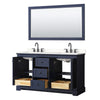 Custom image for Dark Blue with Matte Black Trim / White Quartz / 58