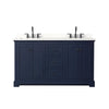 Custom image for Dark Blue with Matte Black Trim / White Quartz / No Mirror