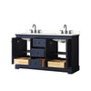 Custom image for Dark Blue with Matte Black Trim / White Quartz / No Mirror