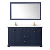 Custom image for Dark Blue with Brushed Gold Trim / Giotto Quartz / 58