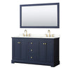 Custom image for Dark Blue with Brushed Gold Trim / Giotto Quartz / 58