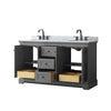 Custom image for Dark Gray with Matte Black Trim / White Carrara Marble / No Mirror