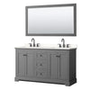 Custom image for Dark Gray with Matte Black Trim / White Quartz / 58