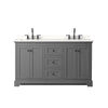 Custom image for Dark Gray with Matte Black Trim / White Quartz / No Mirror