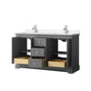 Custom image for Dark Gray with Polished Chrome Trim / Carrara Cultured Marble / No Mirror