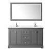 Custom image for Dark Gray with Polished Chrome Trim / White Cultured Marble / 58