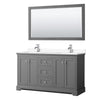 Custom image for Dark Gray with Polished Chrome Trim / White Cultured Marble / 58