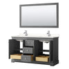 Custom image for Dark Gray with Polished Chrome Trim / White Quartz / 58