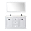 Custom image for White with Matte Black Trim / Carrara Cultured Marble / 58