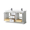 Custom image for White with Matte Black Trim / White Cultured Marble / No Mirror