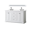 Custom image for White with Matte Black Trim / White Cultured Marble / No Mirror