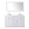 Custom image for White with Brushed Gold Trim / Giotto Quartz / 58
