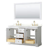 Custom image for White with Brushed Gold Trim / Giotto Quartz / 58