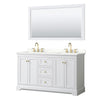 Custom image for White with Brushed Gold Trim / Giotto Quartz / 58