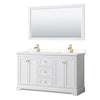 Custom image for White with Brushed Gold Trim / White Quartz / 58