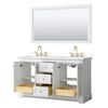 Custom image for White with Brushed Gold Trim / White Quartz / 58