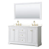 Custom image for White with Brushed Gold Trim / White Quartz / 58