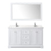Custom image for White with Polished Chrome Trim / Carrara Cultured Marble / 58