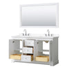Custom image for White with Polished Chrome Trim / White Cultured Marble / 58