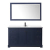 Custom image for Dark Blue with Matte Black Trim / White Cultured Marble / 58