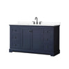 Custom image for Dark Blue with Matte Black Trim / White Cultured Marble / No Mirror