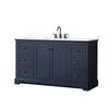Custom image for Dark Blue with Matte Black Trim / White Quartz / No Mirror