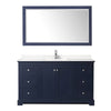 Custom image for Dark Blue with Polished Chrome Trim / Carrara Cultured Marble / 58