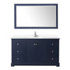 Custom image for Dark Blue with Polished Chrome Trim / White Cultured Marble / 58