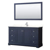 Custom image for Dark Blue with Polished Chrome Trim / White Quartz / 58