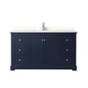 Custom image for Dark Blue with Polished Chrome Trim / White Quartz / No Mirror