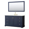 Custom image for Dark Blue with Brushed Gold Trim / Giotto Quartz / 58