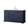 Custom image for Dark Blue with Brushed Gold Trim / Giotto Quartz / No Mirror