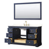 Custom image for Dark Blue with Brushed Gold Trim / White Quartz / 58