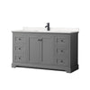 Custom image for Dark Gray with Matte Black Trim / Carrara Cultured Marble / No Mirror