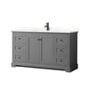 Custom image for Dark Gray with Matte Black Trim / Giotto Quartz / No Mirror