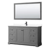 Custom image for Dark Gray with Matte Black Trim / White Cultured Marble / 58