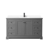 Custom image for Dark Gray with Matte Black Trim / White Cultured Marble / No Mirror