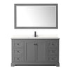 Custom image for Dark Gray with Matte Black Trim / White Quartz / 58