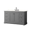 Custom image for Dark Gray with Matte Black Trim / White Quartz / No Mirror