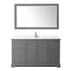 Custom image for Dark Gray with Polished Chrome Trim / Carrara Cultured Marble / 58