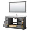 Custom image for Dark Gray with Polished Chrome Trim / Carrara Cultured Marble / 58