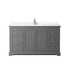 Custom image for Dark Gray with Polished Chrome Trim / Carrara Cultured Marble / No Mirror