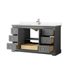 Custom image for Dark Gray with Polished Chrome Trim / Carrara Cultured Marble / No Mirror