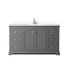 Custom image for Dark Gray with Polished Chrome Trim / White Cultured Marble / No Mirror