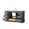 Custom image for Dark Gray with Polished Chrome Trim / White Cultured Marble / No Mirror