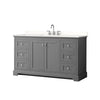 Custom image for Dark Gray with Polished Chrome Trim / White Quartz / No Mirror