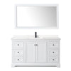 Custom image for White with Matte Black Trim / Carrara Cultured Marble / 58