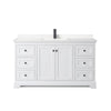 Custom image for White with Matte Black Trim / Carrara Cultured Marble / No Mirror